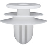 9mmx10mm White Nylon Trim Retainer, 18mm Head