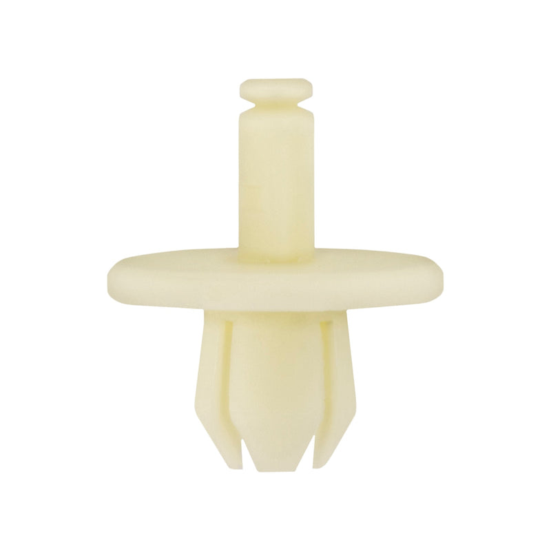 8mmx9mm White Nylon Push-Type Rocker Molding Retainer, 18mm Head