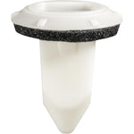 M4.2 White Nylon Bumper Grommet Nut with Sealer, 8mm Square Hole, 15mm Head