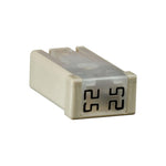 White Mcase Slotted 25 Amp Fuse