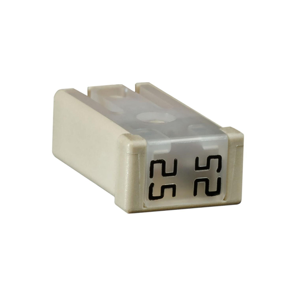 White Mcase Slotted 25 Amp Fuse