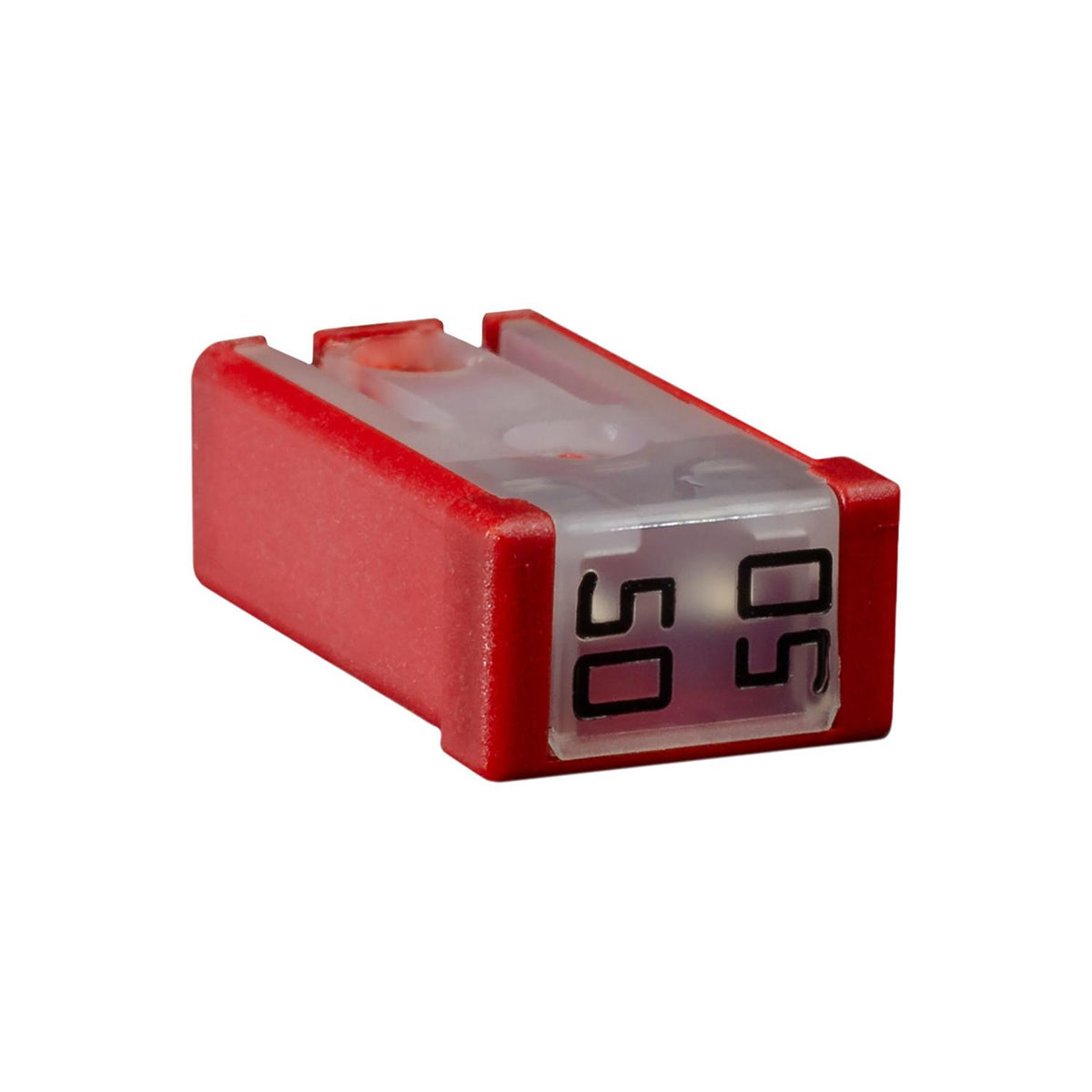 Red Mcase Slotted 50 Amp Fuse