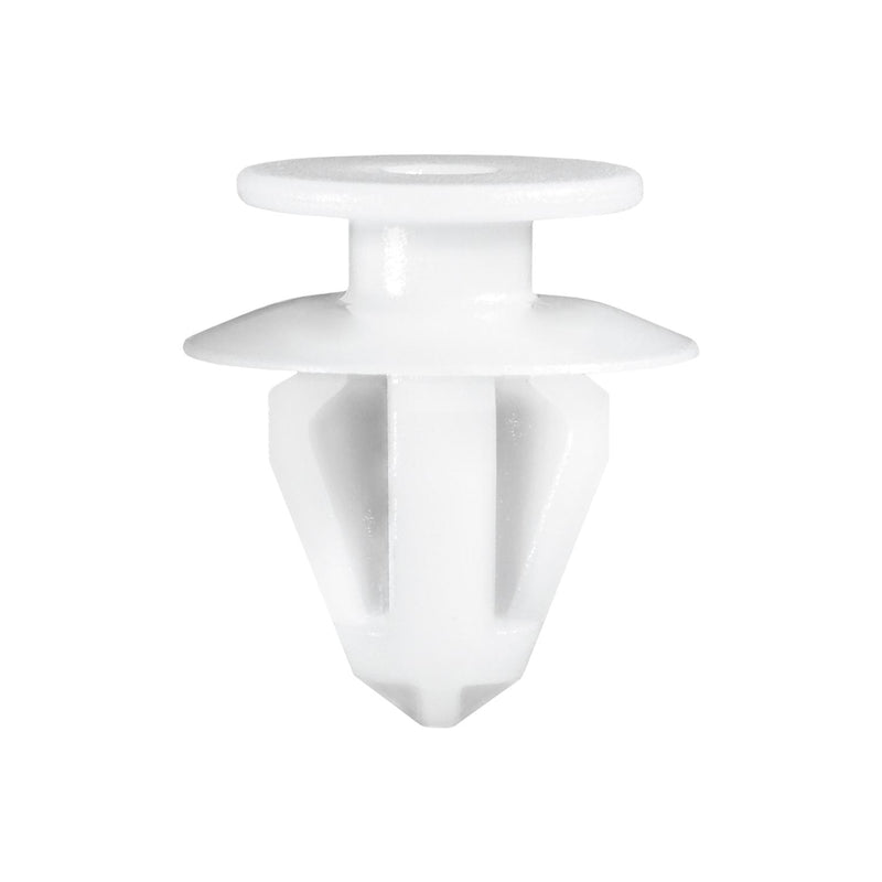 8mmx9mm White Nylon Exterior Grill Trim Retainer, 12mm Head