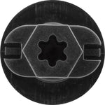 12mmx12mm Black Nylon Retainer with Rubber Sealer Door Trim Panel, 21mm Head