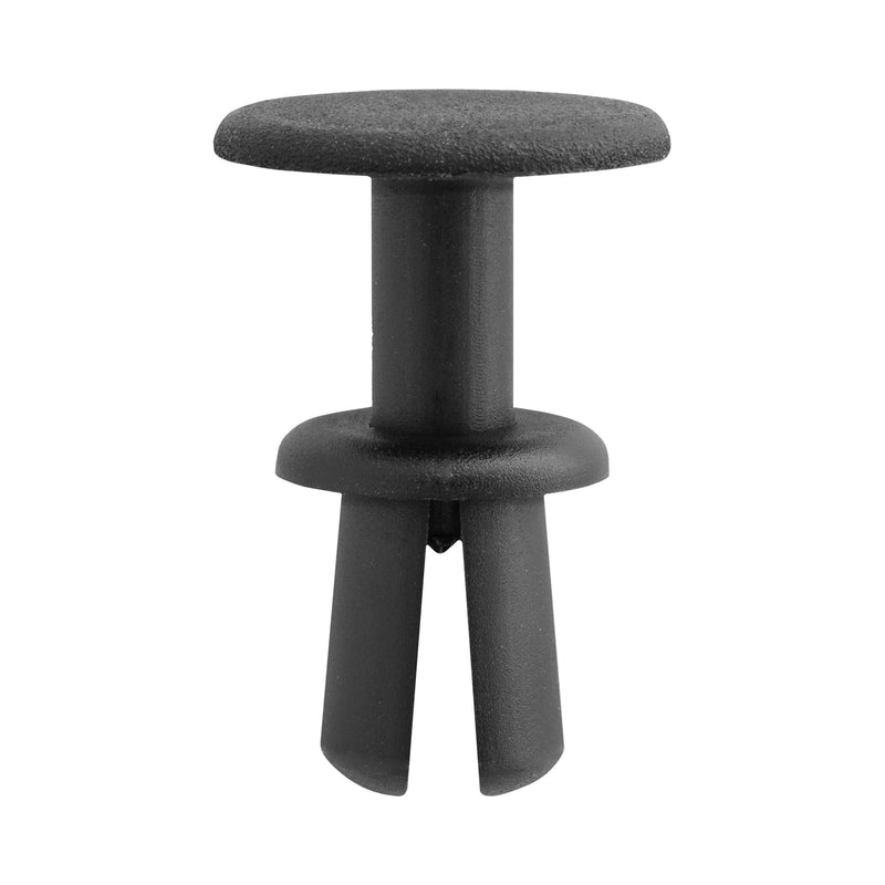 8mmx12mm Black Nylon Push-Type Retainer, 13mm Head