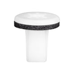 M6 White Nylon Molding Screw Grommet with Sealer, 10mmx10mm Square Hole, 20mm Head