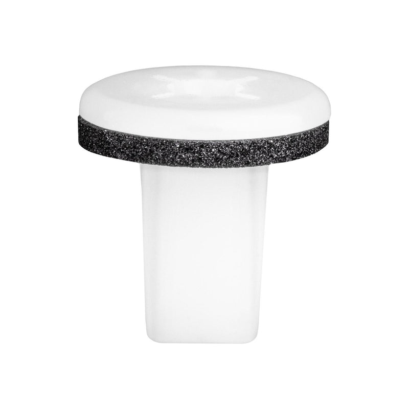 M6 White Nylon Molding Screw Grommet with Sealer, 10mmx10mm Square Hole, 20mm Head