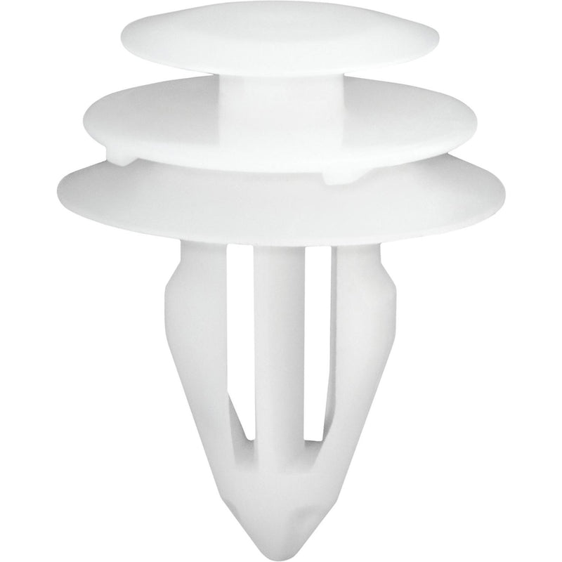9.5mmx16mm White Nylon Liftgate Trim Retainer, 18mm Head