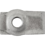 M6-1.0 Zinc Organic Metric Extruded U-Nut with Locking Thread, Panel 0.5mm-2.3mm