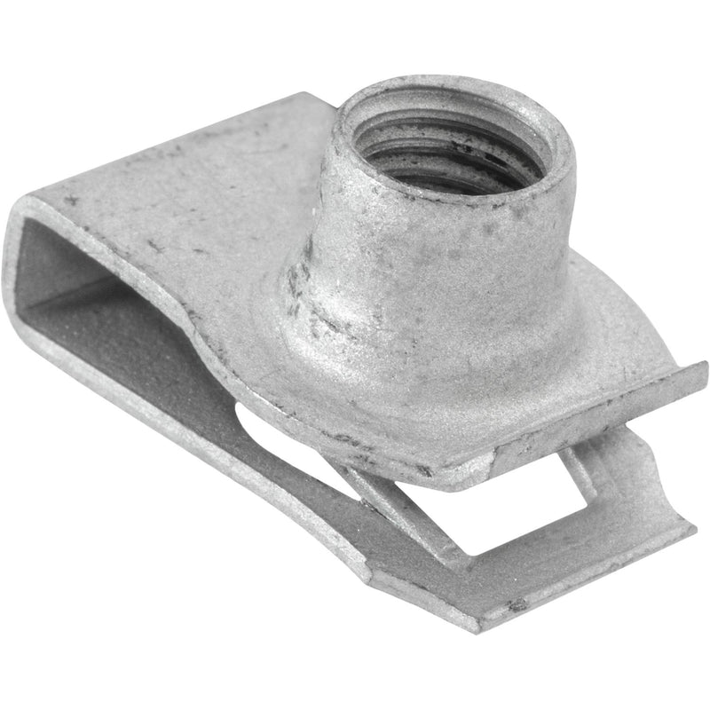 M8-1.25 Zinc Organic Metric Extruded U-Nut, Panel 0.8mm-4.0mm