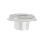 5.5mm Clear Nylon Corner Cover Grommet with Steel Reinforcement, 14mm Head