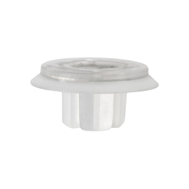 5.5mm Clear Nylon Corner Cover Grommet with Steel Reinforcement, 14mm Head