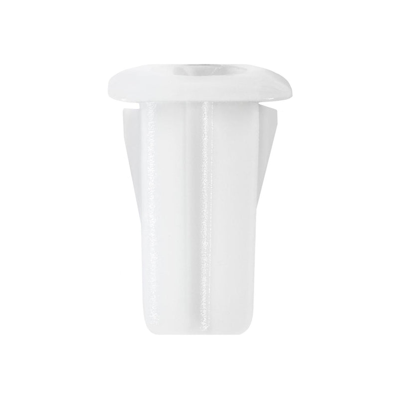 M4.2 White Nylon Rear Bumper Grommet, 8mmx8mm Square Hole, 12mmx12mm Head