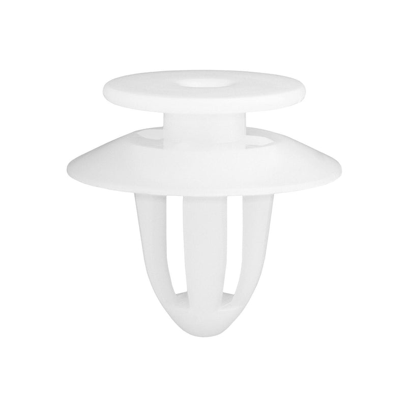 9mmx12.5mm White Nylon Trunk Trim Clip, 18mm Head
