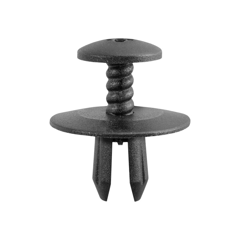 7mmx11mm Black Nylon Push-Type Mini Hood Insulator & Rear Bumper Retainer, 20mm Head