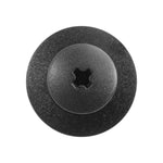 7mmx11mm Black Nylon Push-Type Mini Hood Insulator & Rear Bumper Retainer, 20mm Head