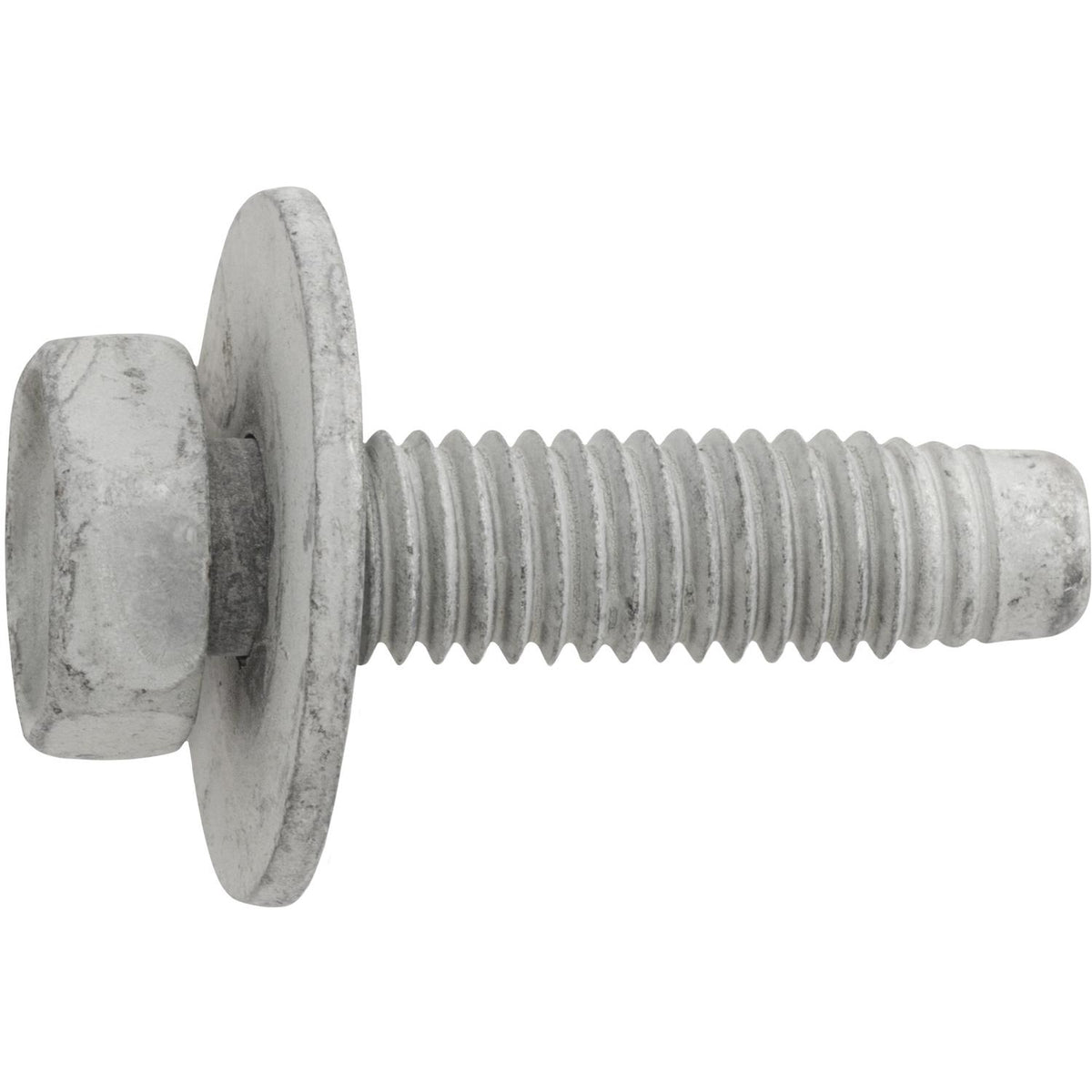 M8-1.25x30mm Hex Head SEMS Body Bolt, Dog Point, 24mm Washer, Zinc