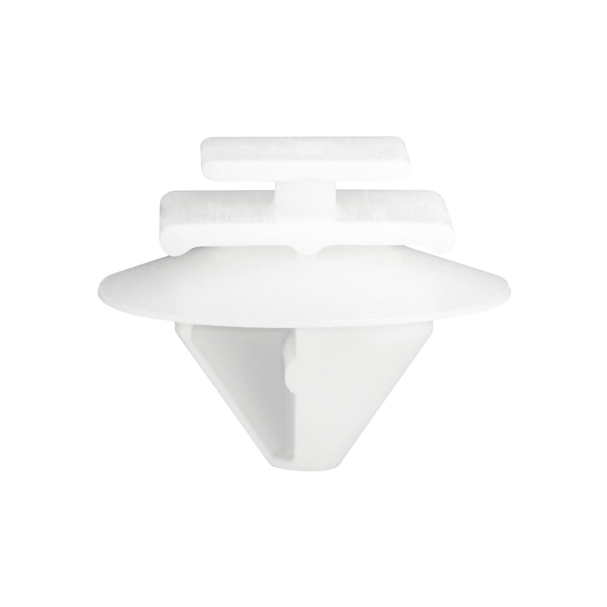 9mmx10mm White Nylon Molding Clip Side Retainer, 20mm Head