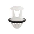 20mmx16mm White Nylon Molding Clip with Sealer Rocker, 32mm Head