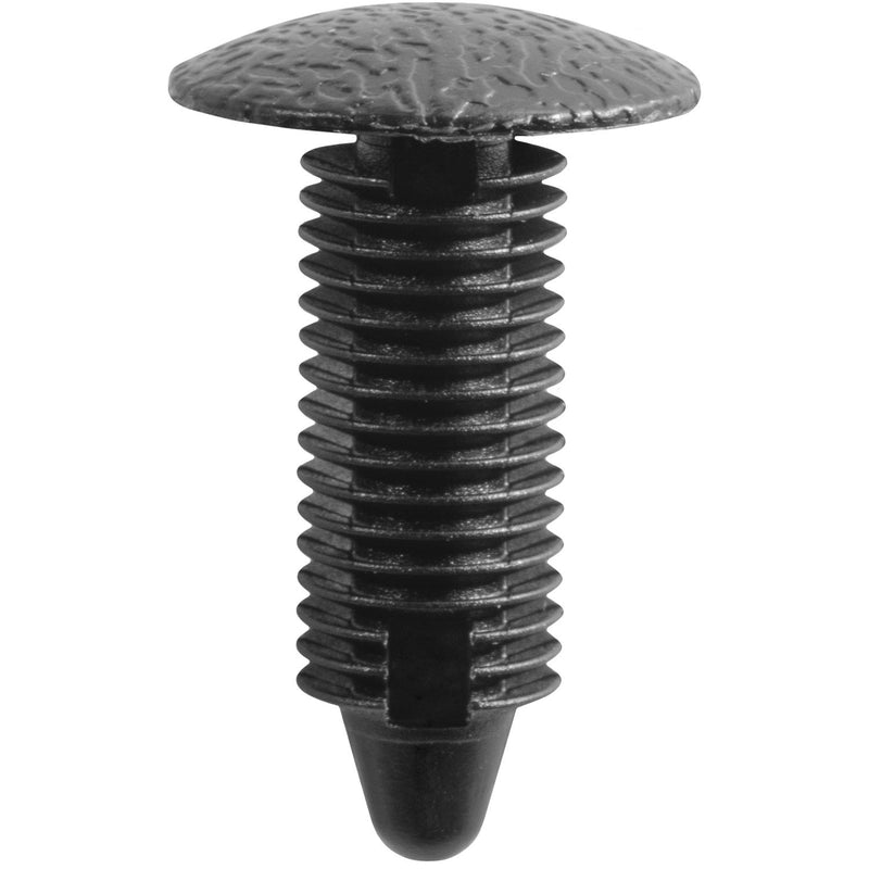 7.6mmx22mm Black Nylon Headlight & Instrument Panel Retainer, 19mm Head