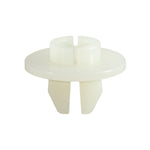 M4.2 White Nylon Screw Grommet, 9mm Square Hole, 18mm Head