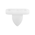 12mm White Nylon Drip Rail Retainer, 8mmx12mm Head