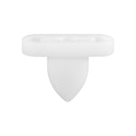 12mm White Nylon Drip Rail Retainer, 8mmx12mm Head