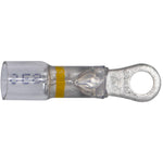 #12-10 Clear with Yellow Stripe Ring Terminal Crystal Seal 12-10 Awg Stud, 10 & 12 Gauge, Crystal Clear