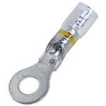 #12-10 Clear with Yellow Stripe Ring Terminal Crystal Seal 12-10 Awg Stud, 10 & 12 Gauge, 1/4"