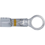 #12-10 Clear with Yellow Stripe Ring Terminal Crystal Seal 12-10 Awg Stud, 10 & 12 Gauge, 3/8"