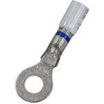 #16-14 Clear with Blue Stripe Crystal Seal Ring Terminals 16-14 Awg Stud, 16 to14 Gauge, 1/4"