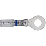 #16-14 Clear with Blue Stripe Crystal Seal Ring Terminals 16-14 Awg Stud, 16 to14 Gauge, 1/4"