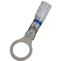 #16-14 Clear with Blue Stripe Crystal Seal Ring Terminals 16-14 Awg Stud, 16 to14 Gauge, 3/8"