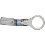 #16-14 Clear with Blue Stripe Crystal Seal Ring Terminals 16-14 Awg Stud, 16 to14 Gauge, 3/8"