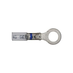 #16-14 Clear with Blue Stripe Crystal Seal Ring Terminals 16-14 Awg Stud, 16 to14 Gauge, 5/16"