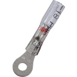 #22-18 Clear with Red Stripe Crystal Seal Ring Terminals 22-18 Awg Stud, 22 to 18 Gauge, #6
