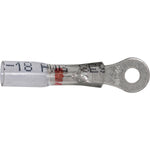 #22-18 Clear with Red Stripe Crystal Seal Ring Terminals 22-18 Awg Stud, 22 to 18 Gauge, #6