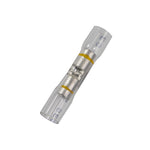 #12-10 Clear with Yellow Stripe Crystal Seal Butt Connectors 12-10 Awg Window Butt Connectors, 10 & 12 Gauge