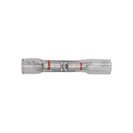 #22-18 Clear with Red Stripe Crystal Seal Butt Connector 22-18 Awg Inspection Capable Butt Connectors, 22 to 18 Gauge