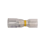 #12-10 Clear with Yellow Stripe Female Disconnect Crystal Seal Fully-Insulated Awg Banded, 10 & 12 Gauge, 0.032" Thick
