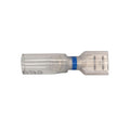 #16-14 Clear with Blue Stripe Female Disconnect Crystal Seal Fully-Insulated Awg Banded, 16 to14 Gauge, 0.032" Thick