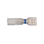 #16-14 Clear with Blue Stripe Female Disconnect Crystal Seal Fully-Insulated Awg Banded, 16 to14 Gauge, 0.032" Thick