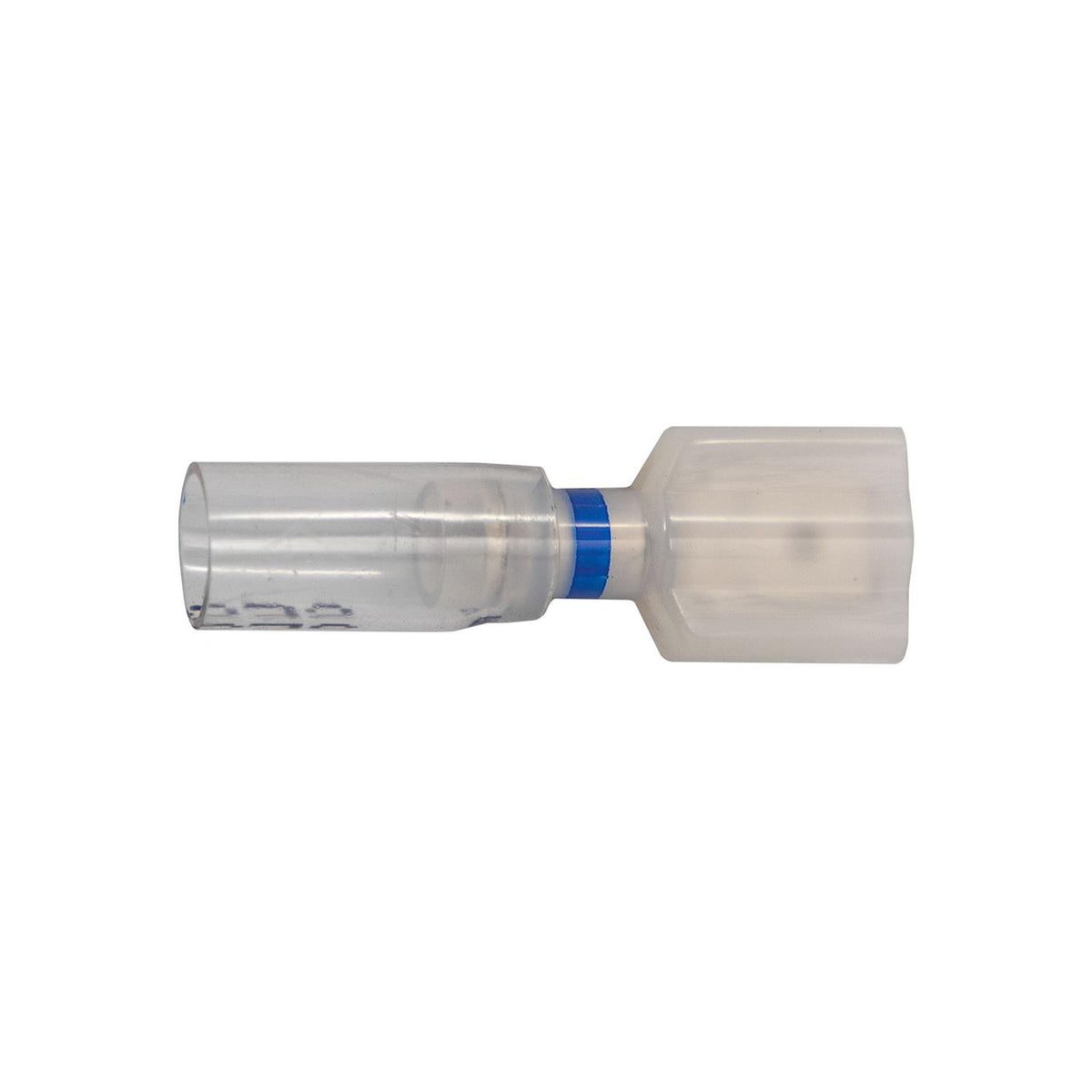 #16-14 Clear with Blue Stripe Male Disconnect Crystal Seal Fully-Insulated Awg Banded, 16 to14 Gauge, 0.032" Thick