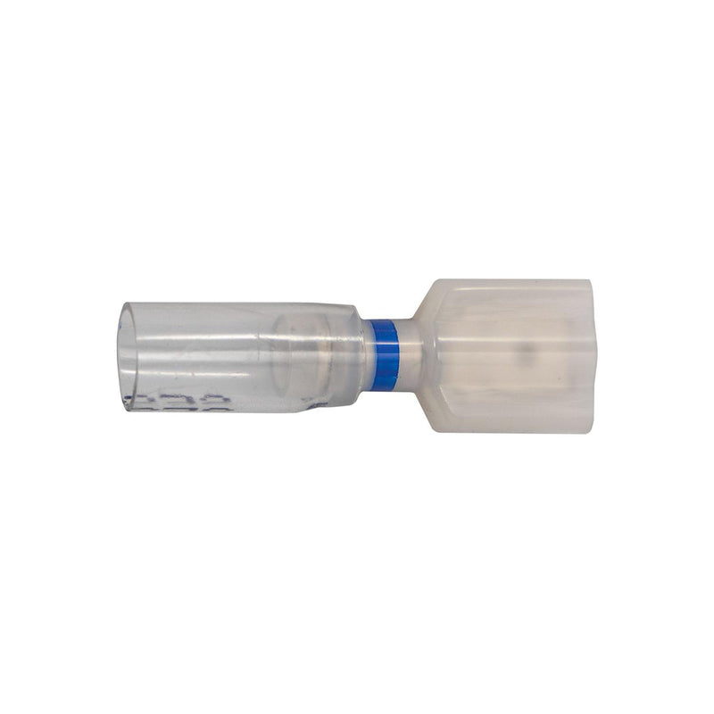 #16-14 Clear with Blue Stripe Male Disconnect Crystal Seal Fully-Insulated Awg Banded, 16 to14 Gauge, 0.032" Thick
