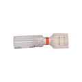 #22-18 Clear with Red Stripe Female Disconnect Crystal Seal Fully-Insulated Awg Banded Red, 22 to 18 Gauge, 0.032" Thick