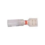 #22-18 Clear with Red Stripe Female Disconnect Crystal Seal Fully-Insulated Awg Banded Red, 22 to 18 Gauge, 0.032" Thick