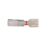 #22-18 Clear with Red Stripe Female Disconnect Crystal Seal Fully-Insulated Awg Banded Red, 22 to 18 Gauge, 0.032" Thick