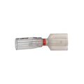 #22-18 Clear with Red Stripe Male Disconnect Crystal Seal Fully-Insulated Awg Banded Red, 22 to 18 Gauge, 0.032" Thick