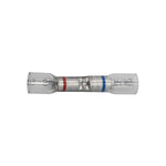 #22-18 Clear with Red & Blue Stripe Step-Down Butt Connector Crystal Stepdown 22-18 Awg To 16-14 Awg, 22-18 to 16-14 Gauge