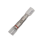 #24-22 Clear with White & Red Stripe Step-Down Butt Connector Crystal Stepdown 24-22 Awg To 22-18 Awg, 24-22 to 22-18 Gauge